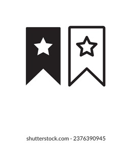 bookmark line icon, outline and solid vector flat trendy style illustration on white backgrounnd..eps