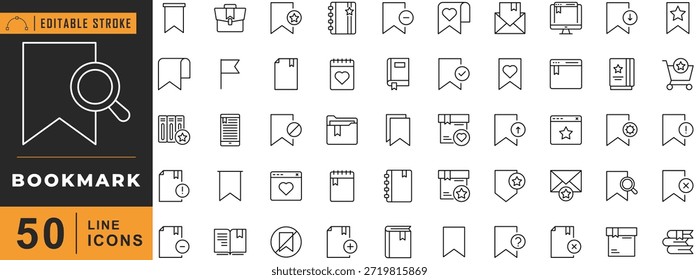 Conjunto de ícones de linha de indicador. Traçado editável. Ilustração vetorial.
