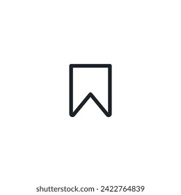 Icono de línea de marcador simple vector delgado. icono de línea de marcadores de actualización de aplicaciones web