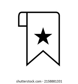 Symbol der Lesezeichen-Linie, Vektorgrafik in der Mode