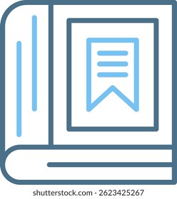 Bookmark Line Two Colour Icon