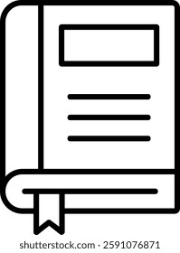 Bookmark Line Vector Icon Design