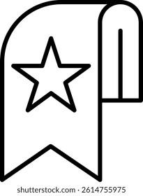 Bookmark Line Vector Icon Design