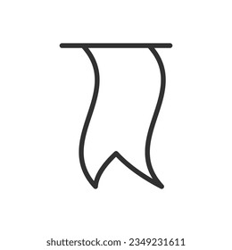 Marcador, icono lineal. Línea con trazo editable
