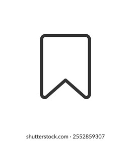 Bookmark linear vector icon isolated on white background