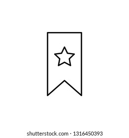 bookmark link outline icon. Signs and symbols can be used for web, logo, mobile app, UI, UX