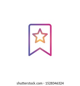 Bookmark List  - Line Vector Icon