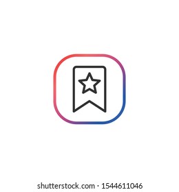 Bookmark List  - Line Vector Icon