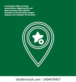 bookmark logo and map pin. bookmark logo concept. 