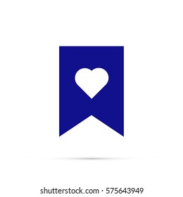 Bookmark Love Vector Icon