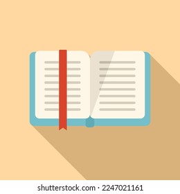 Bookmark mark icon flat vector. Book favorite. Tale space
