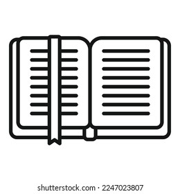 Bookmark mark icon outline vector. Book favorite. Tale space