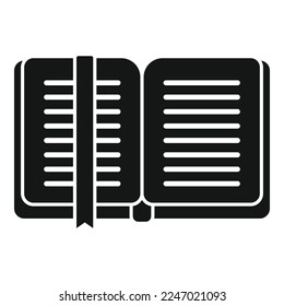 Bookmark mark icon simple vector. Book favorite. Tale space