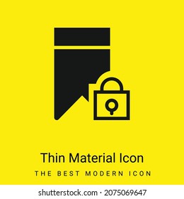 Icono de material amarillo brillante mínimo