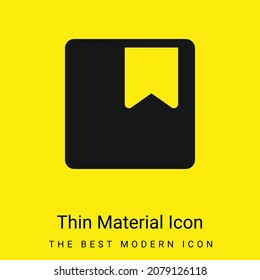 Bookmark minimal bright yellow material icon