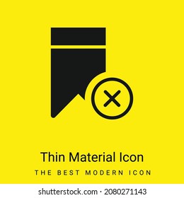 Icono de material amarillo brillante mínimo