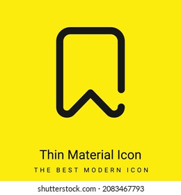 Bookmark minimal bright yellow material icon