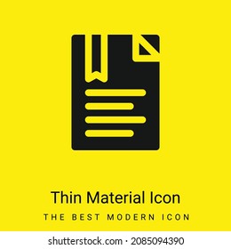 Bookmark minimal bright yellow material icon