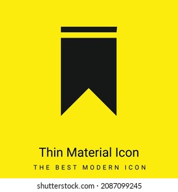 Bookmark minimal bright yellow material icon