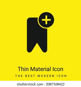 Icono de material amarillo brillante mínimo