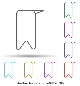 Bookmark multi color icon. Simple thin line, outline vector of web icons for ui and ux, website or mobile application