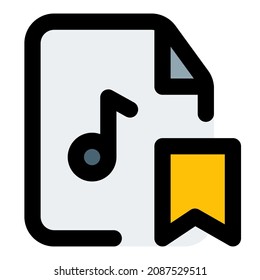 Bookmark the music from the playlist library