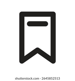 Bookmark Navigation Lineart Icon. Good for GPS and travel app UI.