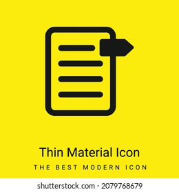 Bookmark On File minimal bright yellow material icon