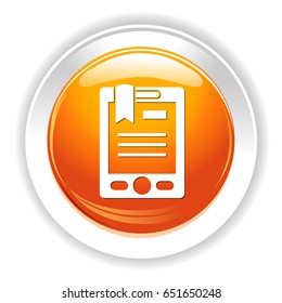 bookmark on tablet icon