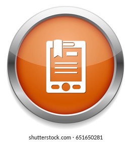 bookmark on tablet icon