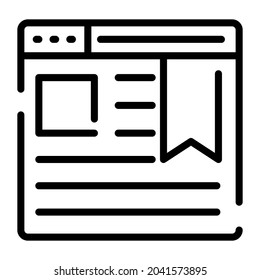 Bookmark-Rahmendesign, SEO und Web-flach Design für mobile Konzepte und Web-Apps. Kollektion von modernem Infografik-Logo und Piktogramm.