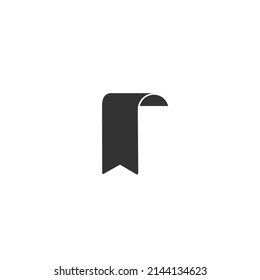Bookmark outline and filled vector icon sign symbol