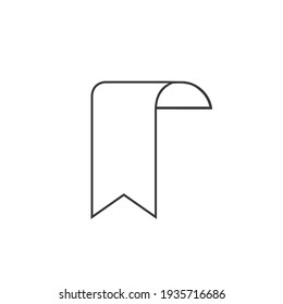 Bookmark outline and filled vector line icon sign symbol
