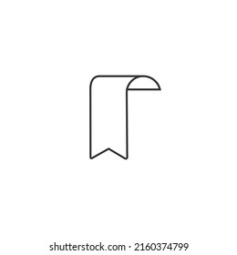 Bookmark outline and filled vector line icon sign symbol
