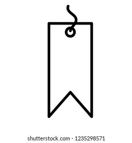 Bookmark outline icon. 
