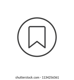Bookmark outline icon. linear style sign for mobile concept and web design. simple line vector icon. Symbol, logo illustration. Pixel perfect vector graphics