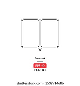 Bookmark outline icon vector, EPS10 - Vector