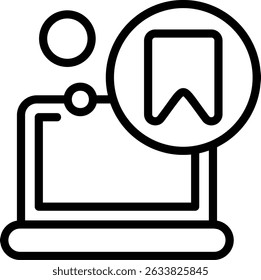 Bookmark Outline Style Icon Design