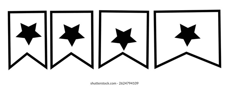 Bookmark outline vector icons. Save, label, tag sign. Bookmark pictogram collection