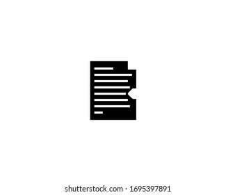 Bookmark page vector flat icon. Isolated paper note illustration 