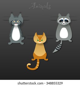 Bookmark personages, Vector illustration