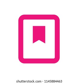 Bookmark pink icon website