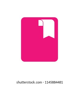 Bookmark pink icon website