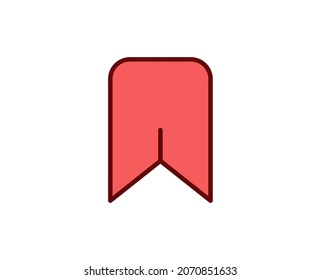 Lesezeichen-Premium-Line-Symbol Einfaches hochwertiges Piktogramm. Moderne Kontursymbole. Schlagt Vektorgrafik auf weißem Hintergrund. 