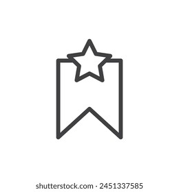 Bookmark and Reading Tag Icons. Book Ribbon Markers and New Favorite Symbols.