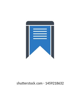Bookmark related vector glyph icon. Isolated on white background. Vector illustration.