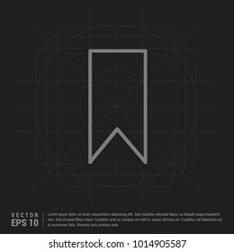 Bookmark ribbon icon - Black Creative Background