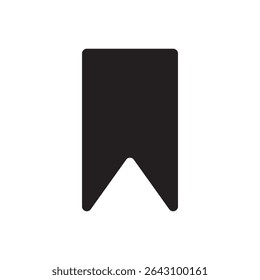 Bookmark ribbon icon. Solid bookmark symbol, perfect for apps, reading lists, or digital folders.