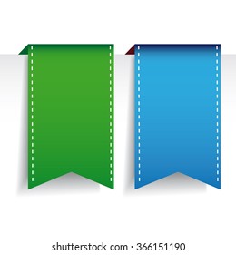 Bookmark ribbon set vector