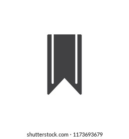Bookmark Ribbon vector icon. filled flat sign for mobile concept and web design. Flag simple solid icon. Symbol, logo illustration. Pixel perfect vector graphics